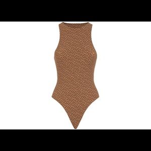 FENDI x SKIMS High Neck Bodysuit Limited Edition in California (Tan)
